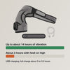 EpauFlex Pro with battery run times: up to 14 hours of vibration, about 2 hours with heat on high